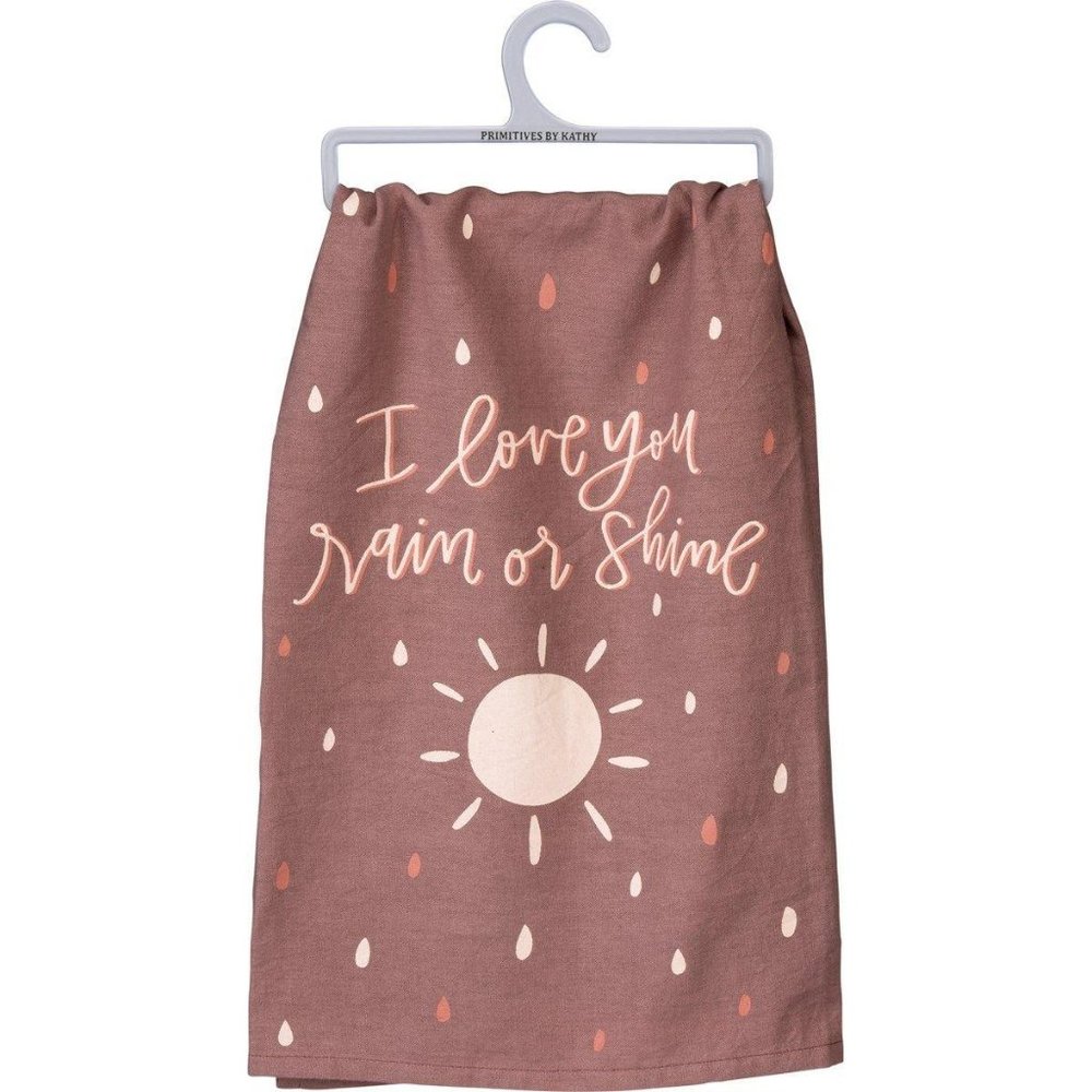 Dish Towel – I Love You Rain Or Shine